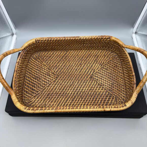 Pampered Chef Woven Selections Woven Serving Basket Casserole Tray 11" x 16" - Picture 3 of 9